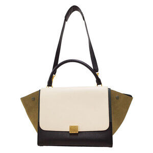 Celine Trapeze Leather 2WAY Handbag Shoulder Bag